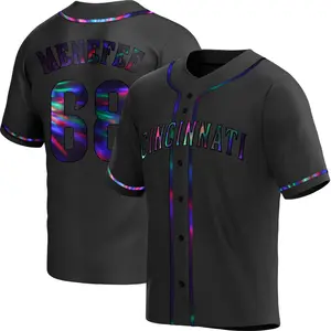 Joseph Menefee Cincinnati Reds Replica Alternate Jersey - Black Holographic