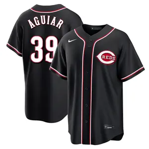 Julian Aguiar Cincinnati Reds Replica Fashion Out Jersey - Black
