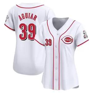 Julian Aguiar Cincinnati Reds Women's Limited Home Jersey - White