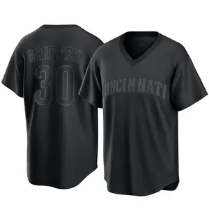 Ken Griffey Cincinnati Reds Youth Replica Pitch Fashion Jersey - Black