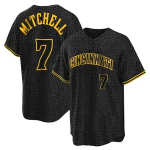 Kevin Mitchell Cincinnati Reds Replica Snake Skin City Jersey - Black