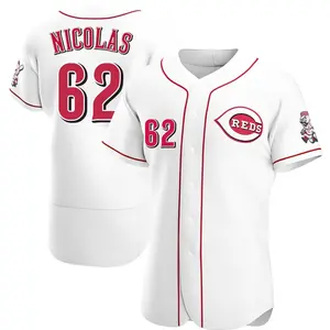 Kyle Nicolas Cincinnati Reds Authentic Home Jersey - White