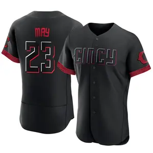 Lee May Cincinnati Reds Authentic 2023 City Connect Jersey - Black