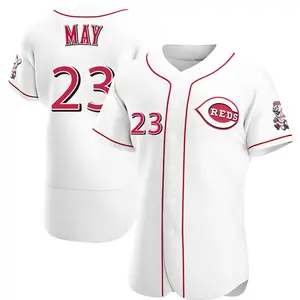 Lee May Cincinnati Reds Authentic Home Jersey - White