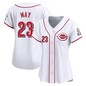 Lee May Cincinnati Reds Women's Limited Home Jersey - White