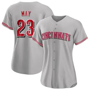 Lee May Cincinnati Reds Women's Replica Road Jersey - Gray