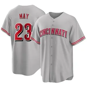 Lee May Cincinnati Reds Youth Replica Road Jersey - Gray
