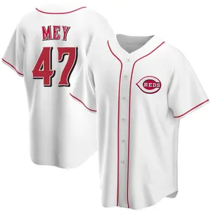 Luis Mey Cincinnati Reds Replica Home Jersey - White