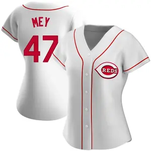 Luis Mey Cincinnati Reds Women's Replica Home Jersey - White
