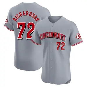 Lyon Richardson Cincinnati Reds Elite Road Jersey - Gray