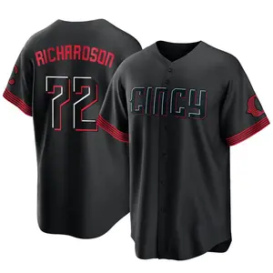 Lyon Richardson Cincinnati Reds Replica 2023 City Connect Jersey - Black