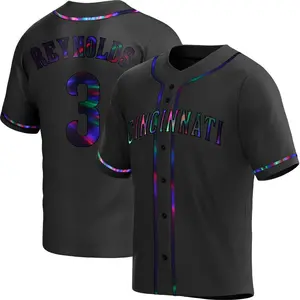 Matt Reynolds Cincinnati Reds Replica Alternate Jersey - Black Holographic