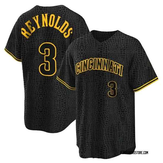 Matt Reynolds Cincinnati Reds Replica Snake Skin City Jersey - Black