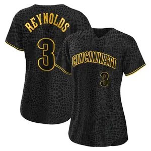 Matt Reynolds Cincinnati Reds Women's Authentic Snake Skin City Jersey - Black