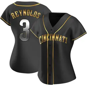 Matt Reynolds Cincinnati Reds Women's Replica Alternate Jersey - Black Golden