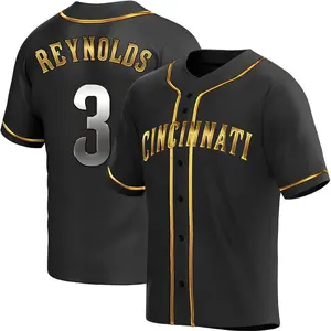 Matt Reynolds Cincinnati Reds Youth Replica Alternate Jersey - Black Golden