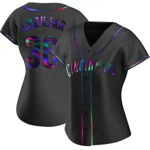 Miguel Andujar Cincinnati Reds Women's Replica Alternate Jersey - Black Holographic