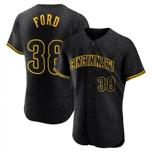 Mike Ford Cincinnati Reds Authentic Snake Skin City Jersey - Black