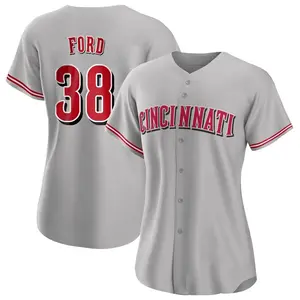Mike Ford Cincinnati Reds Women's Replica Road Jersey - Gray