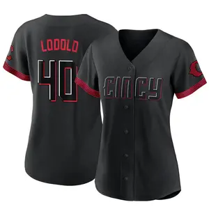 Nick Lodolo Cincinnati Reds Women's Authentic 2023 City Connect Jersey - Black