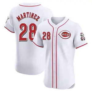 Nick Martinez Cincinnati Reds Elite Home Patch Jersey - White