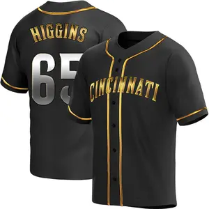 P.J. Higgins Cincinnati Reds Replica Alternate Jersey - Black Golden