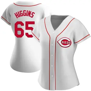 P.J. Higgins Cincinnati Reds Women's Replica Home Jersey - White