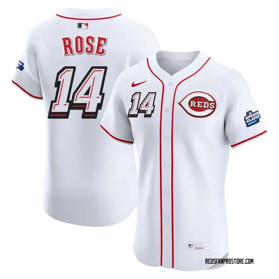Pete Rose Cincinnati Reds Elite 2025 Speedway Classic Alternate Jersey - White
