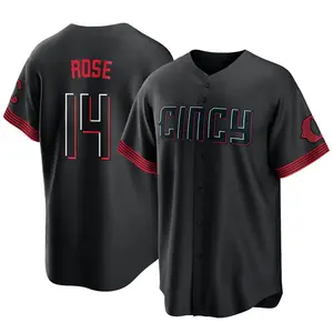 Pete Rose Cincinnati Reds Replica 2023 City Connect Jersey - Black