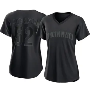 Pierce Johnson Cincinnati Reds Women's Replica Pitch Fashion Jersey - Black