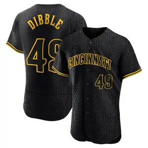 Rob Dibble Cincinnati Reds Authentic Snake Skin City Jersey - Black