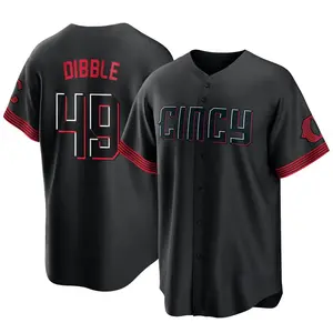 Rob Dibble Cincinnati Reds Replica 2023 City Connect Jersey - Black