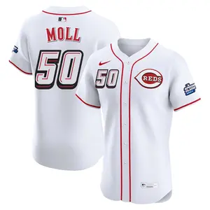 Sam Moll Cincinnati Reds Elite 2025 Speedway Classic Alternate Jersey - White