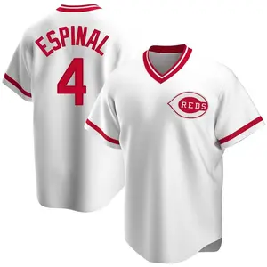 Santiago Espinal Cincinnati Reds Replica Home Cooperstown Collection Jersey - White