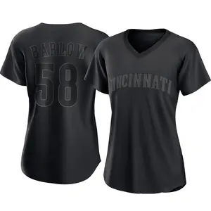 Scott Barlow Cincinnati Reds Women's Authentic Pitch Fashion Jersey - Black