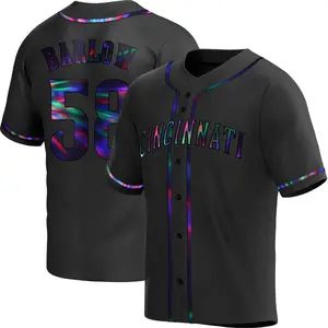 Scott Barlow Cincinnati Reds Youth Replica Alternate Jersey - Black Holographic