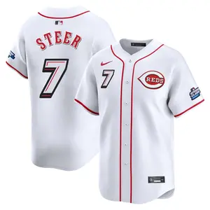 Spencer Steer Cincinnati Reds Limited 2025 Speedway Classic Alternate Jersey - White