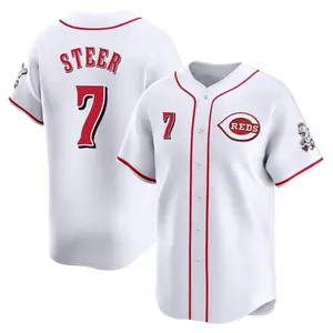 Spencer Steer Cincinnati Reds Youth Limited Home Jersey - White