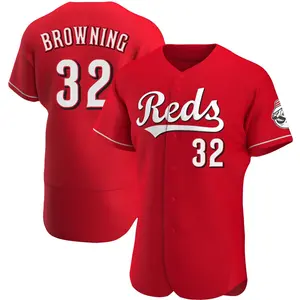 Tom Browning Cincinnati Reds Authentic Alternate Jersey - Red