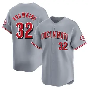 Tom Browning Cincinnati Reds Limited Gray Away Jersey - Brown