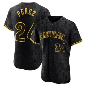 Tony Perez Cincinnati Reds Authentic Snake Skin City Jersey - Black