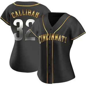Tyler Callihan Cincinnati Reds Women's Replica Alternate Jersey - Black Golden
