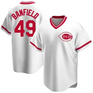 Will Banfield Cincinnati Reds Replica Home Cooperstown Collection Jersey - White