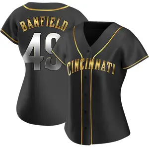 Will Banfield Cincinnati Reds Women's Replica Alternate Jersey - Black Golden